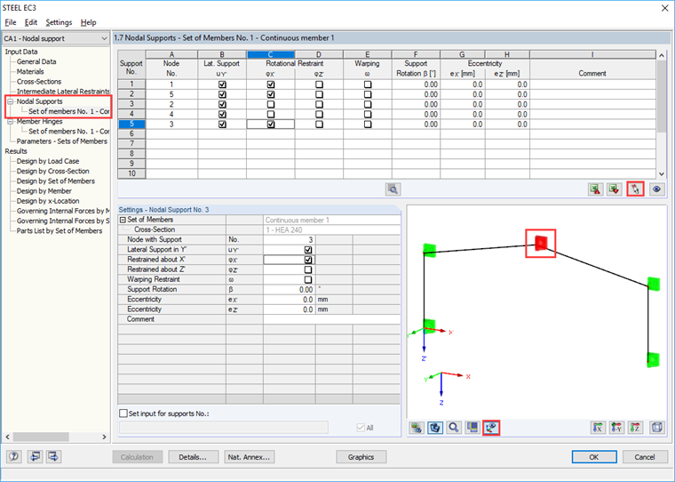Defining Nodal Supports