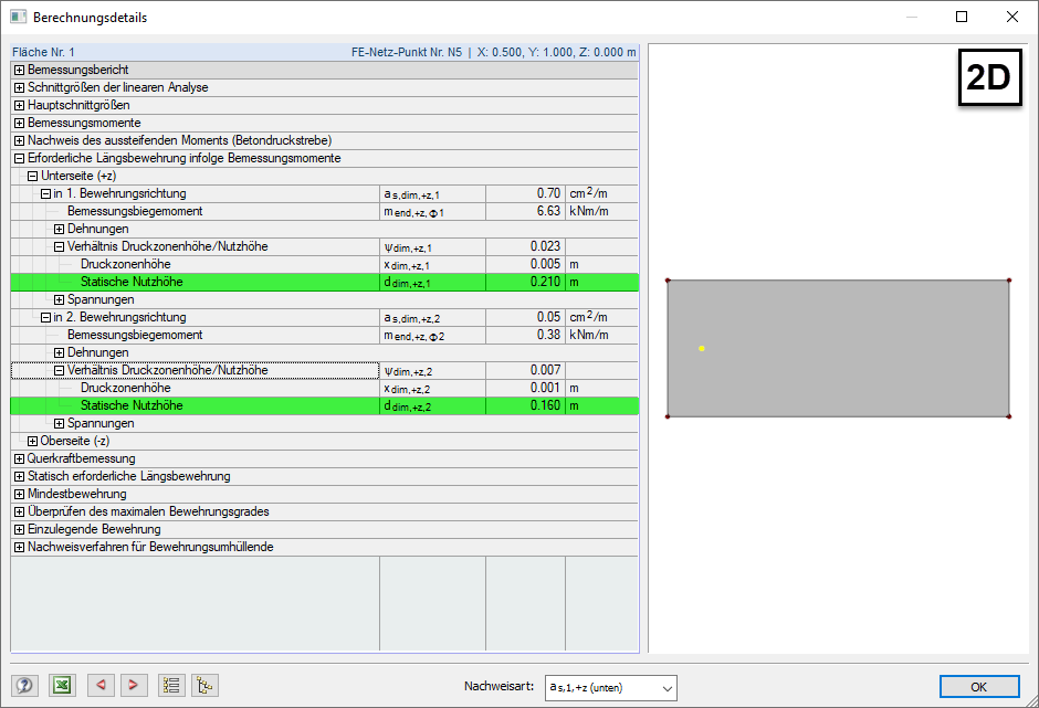 Design Details - Lever Arm for 2D Slab