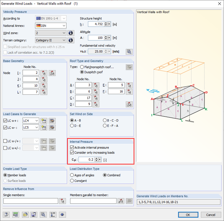 Load Generator Wind Internal Pressure