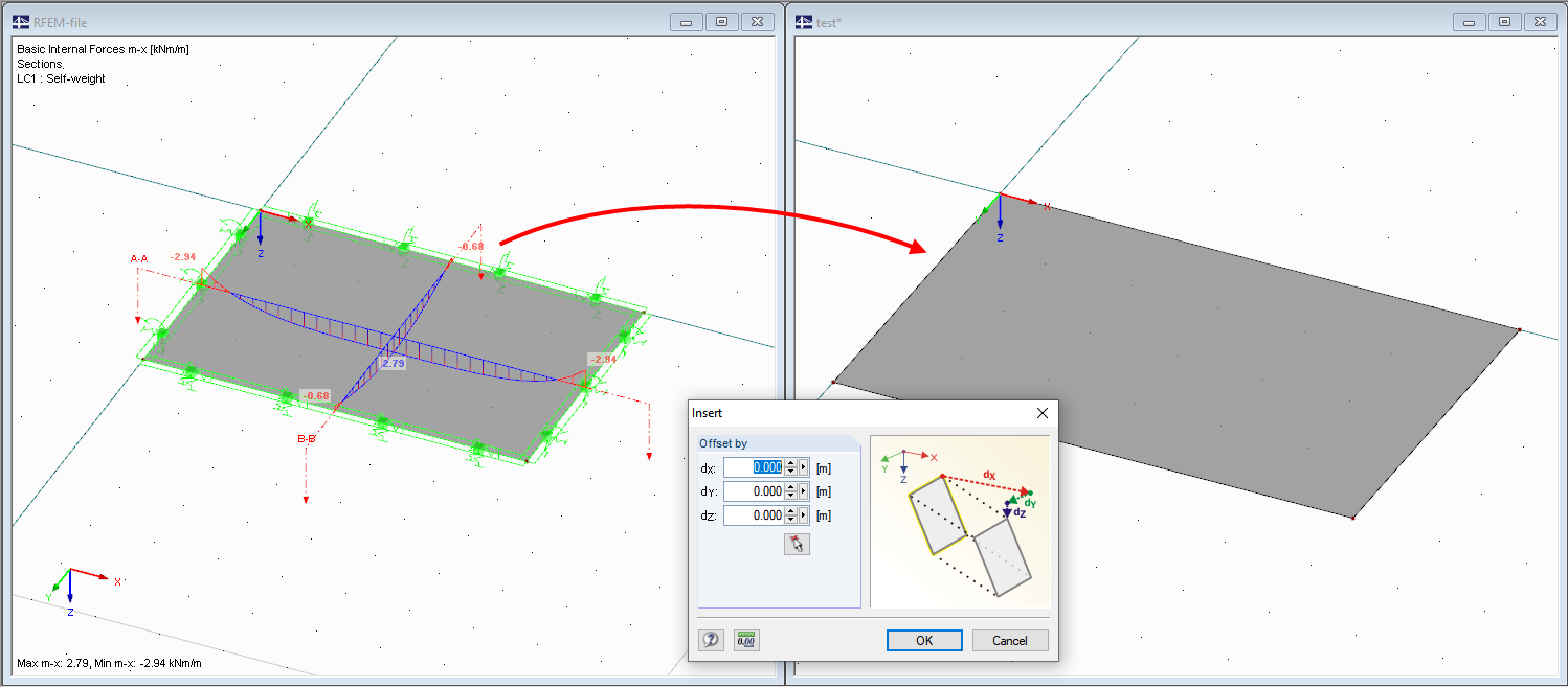 Transferring Section Using Copy and Insert