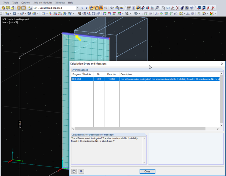 Calculation Errors and Messages