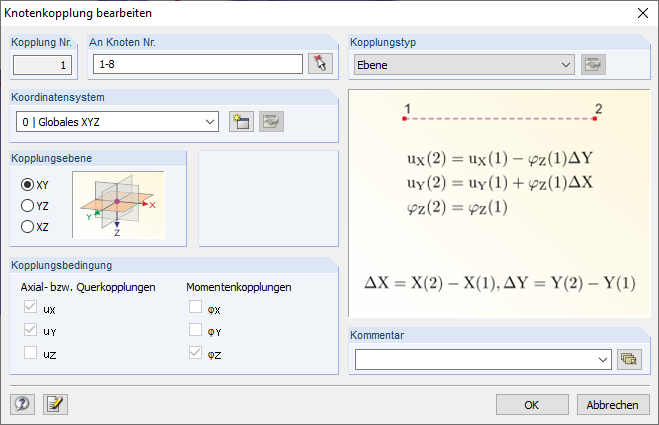 Defining Nodal Constraint