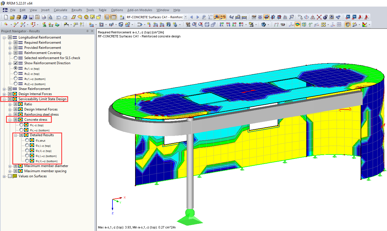 Display of Concrete Stresses