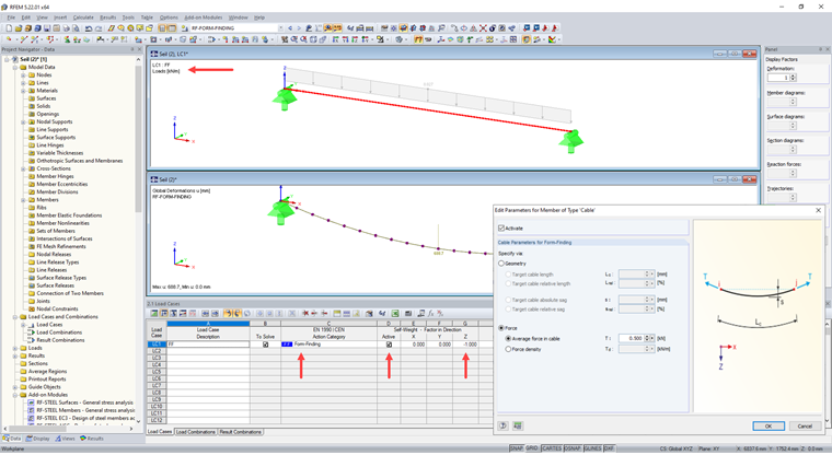 Load Case with Action Category "Form-Finding"