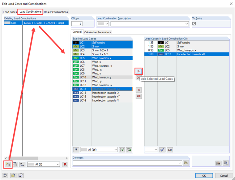 Creating Load Combinations Manually