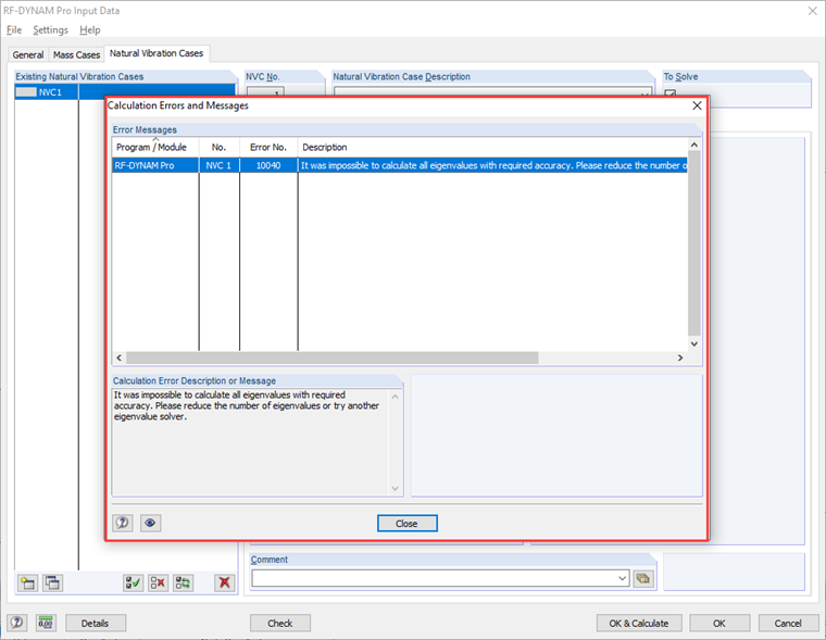 Error Message in Add-on Module
