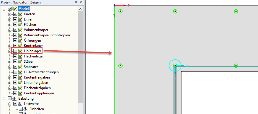 Line Support in Green