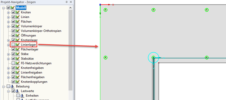 Line Support in Green