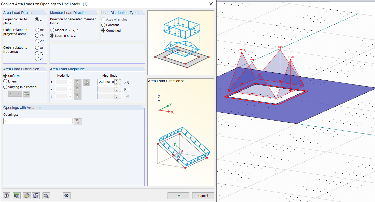 Surface Load on Openings