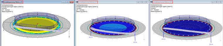 Contact Pressure Distribution on Foundations - Circular Slab