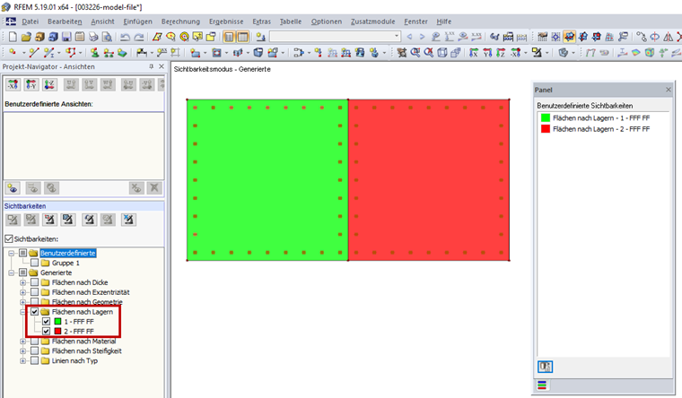 Project Navigator - Views: Visibility via Surfaces by Supports