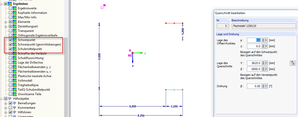 Shear Center in SHAPE-THIN