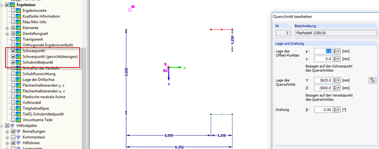 Shear Center in SHAPE-THIN