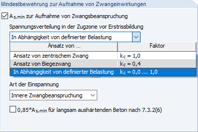 Options for Applying Stress Distribution