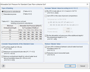 Allowable Soil Pressure for Standard Case "Non-cohesive Soil"