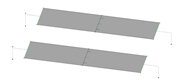 Two Equal Surfaces with Central Line Hinge