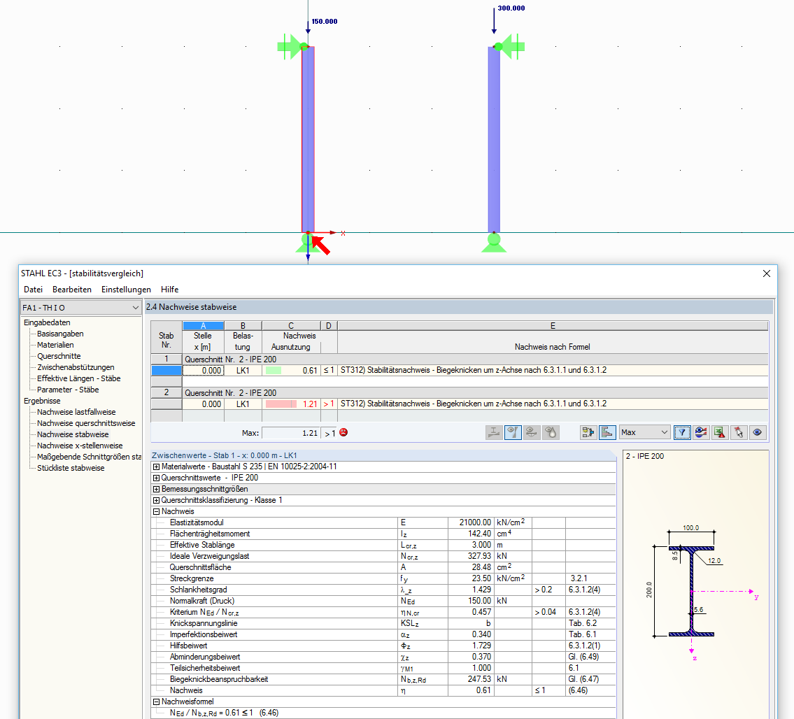 Stability Design in RF-/STEEL EC3