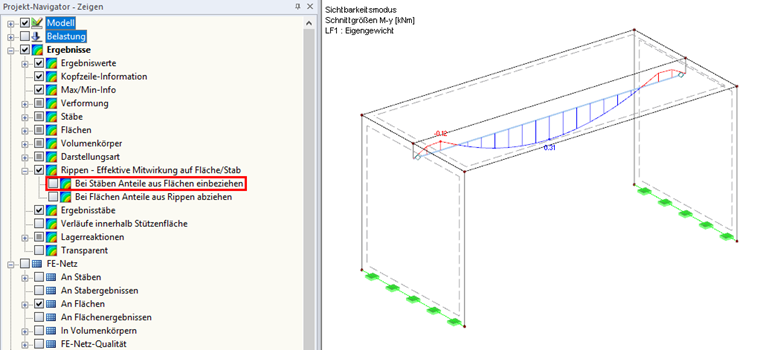 Display Navigator - Inactive Option "For Members Include Contribution of Surfaces"