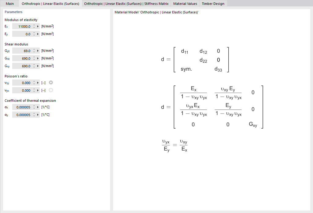 Shear Stiffness in Layer Thickness Type