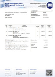 Example of Saved Quote