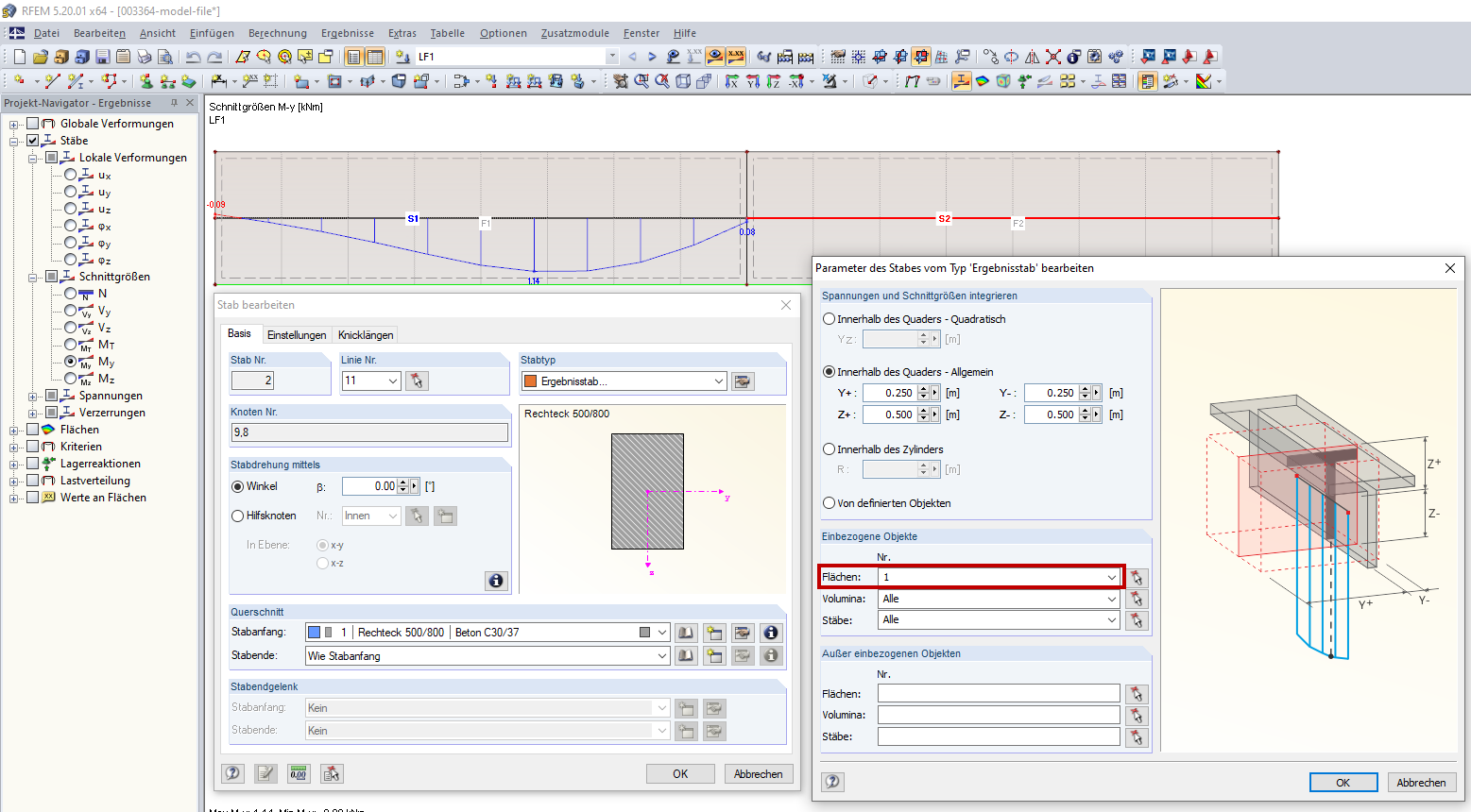 Internal Forces and Result Beam Check