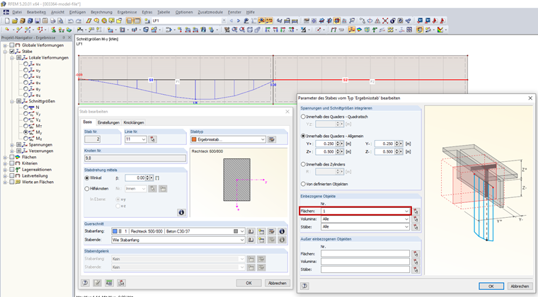Internal Forces and Result Beam Check