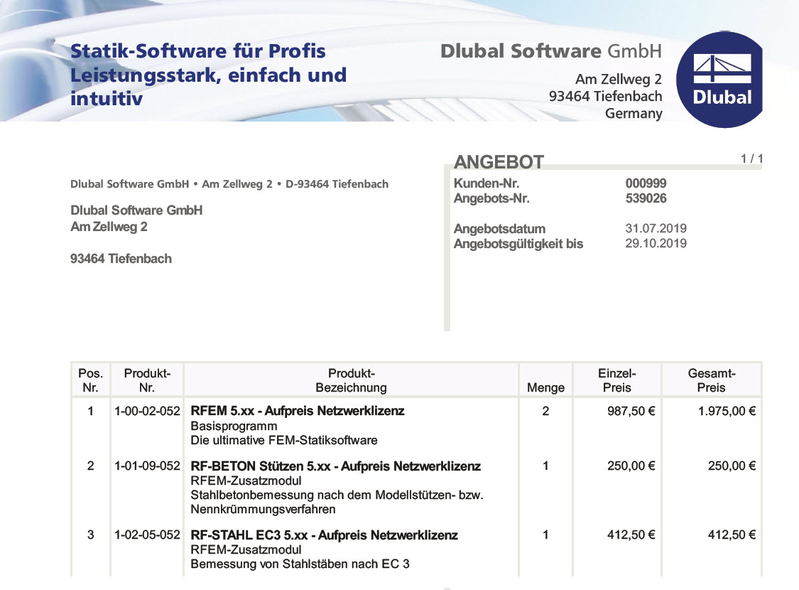 Quote Surcharge for Network License