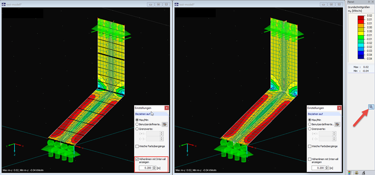 Activating/Deactivating Level Curves in Surface Results