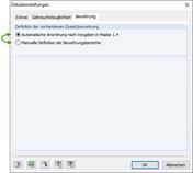 Detail Settings for Reinforcement
