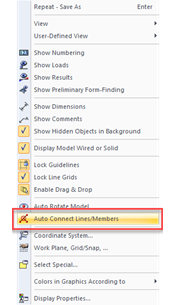 Auto Connect of Lines/Members