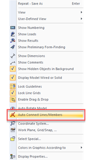 Auto Connect of Lines/Members