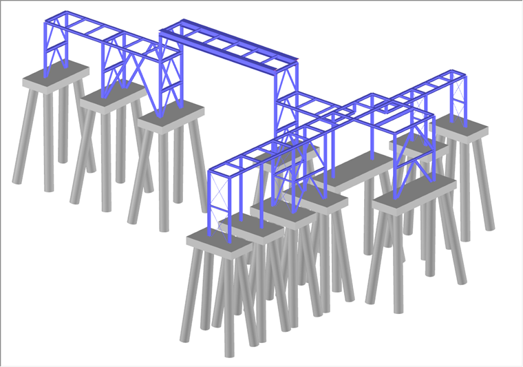 Model with Pile Foundation
