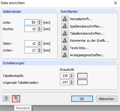 Resetting Page Settings to Default