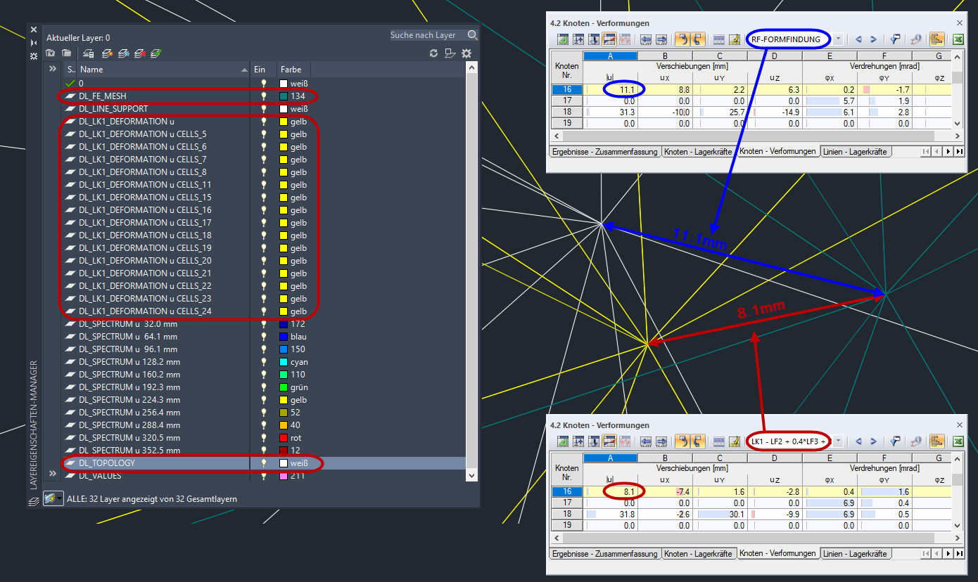 Exporting Deformed Shape of Load Combination