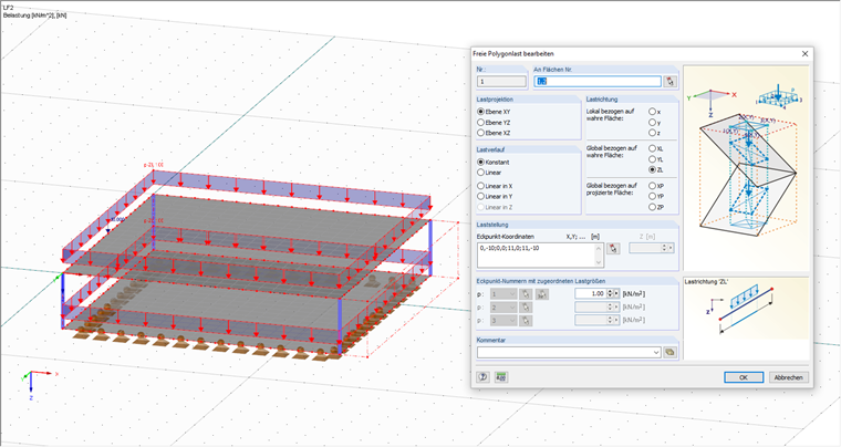 Editing Free Polygonal Load