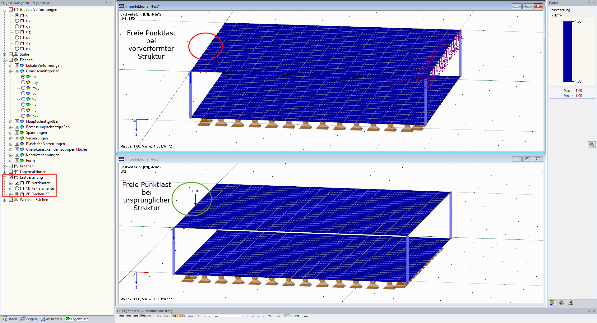 Consideration of Free Concentrated Load for Pre-Deformed Structure