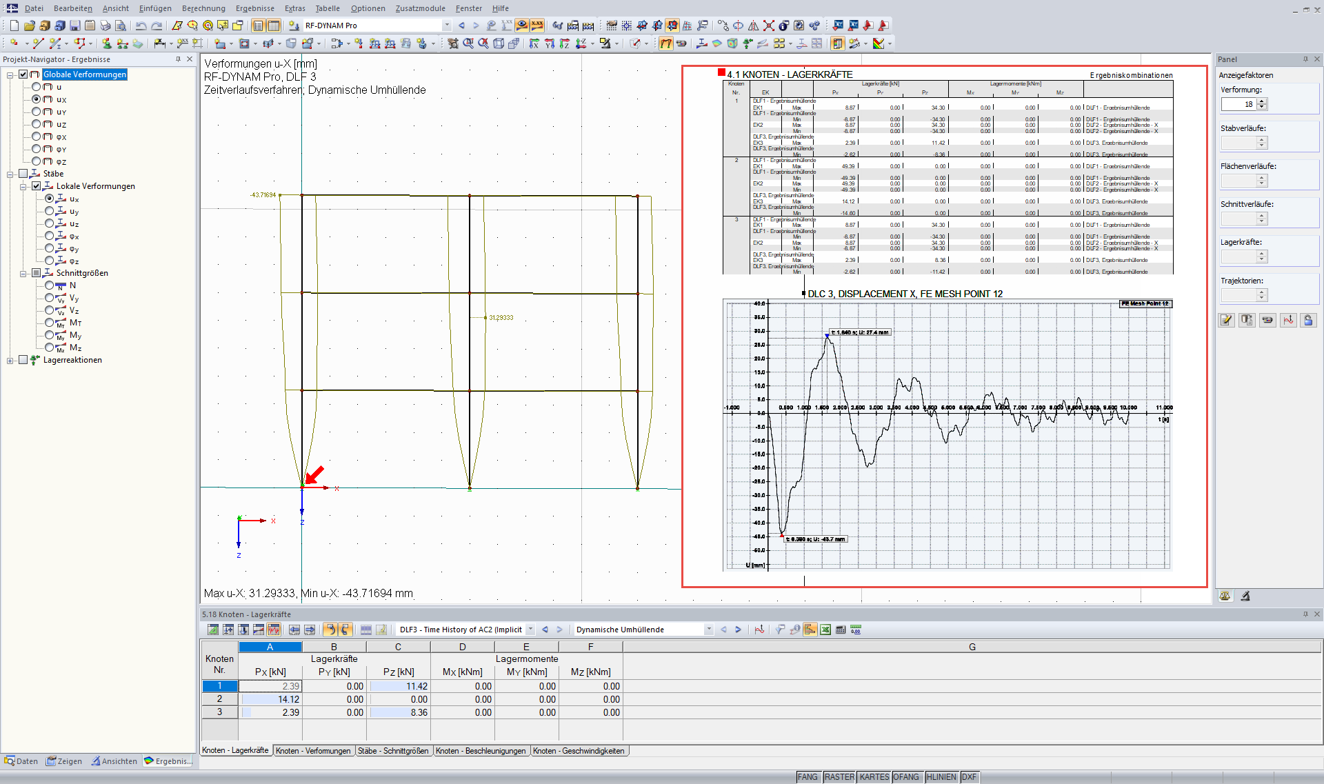 Printout Report for Results from RF-/DYNAM Pro