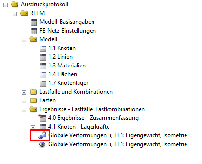 Icon for Locked Graphics in Printout Report
