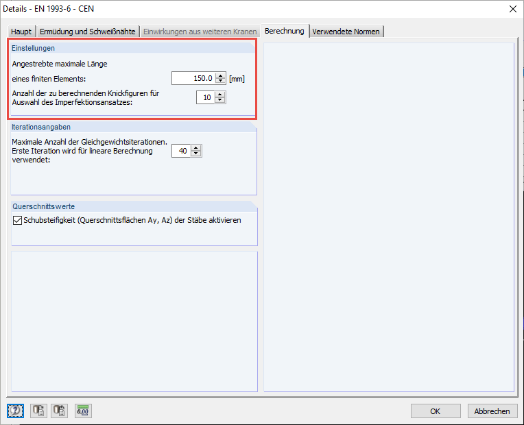 Setting Target Maximum Length of Finite Element
