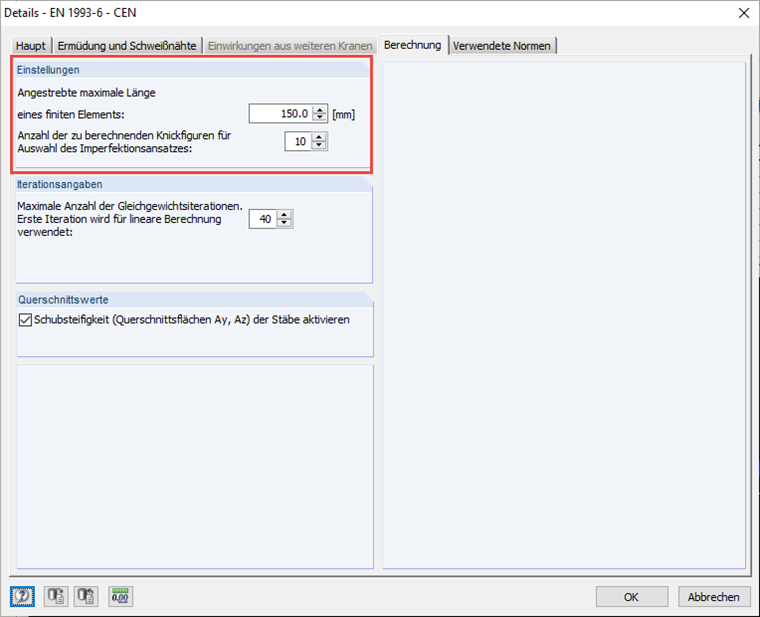 Setting Target Maximum Length of Finite Element