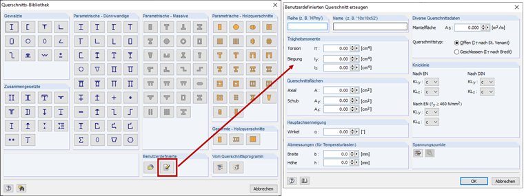 Creating User-Defined Cross-Section