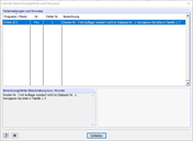 List of Calculation Errors and Messages