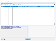 List of Calculation Errors and Messages