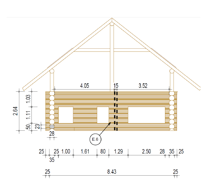 Structural Reinforcement of Log Wall with Mullion
