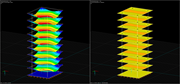 Deformation and Bending Moment m-y in Simple Multi-Story Structure