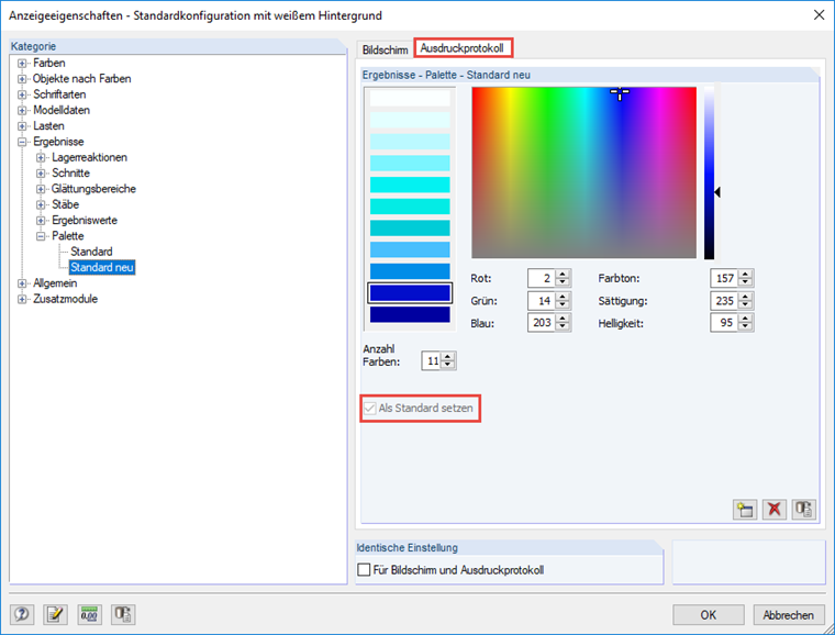 Setting User-Defined Color Scale as Default