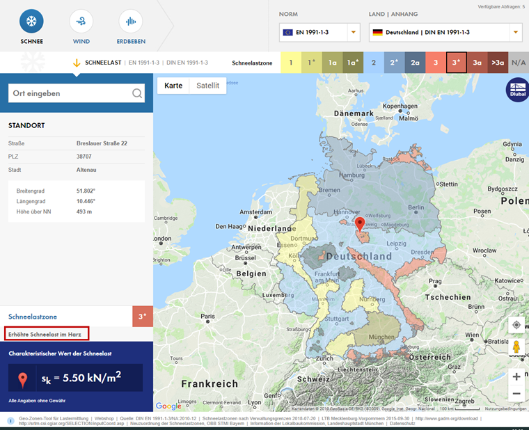 Dlubal Online Service: Snow Load