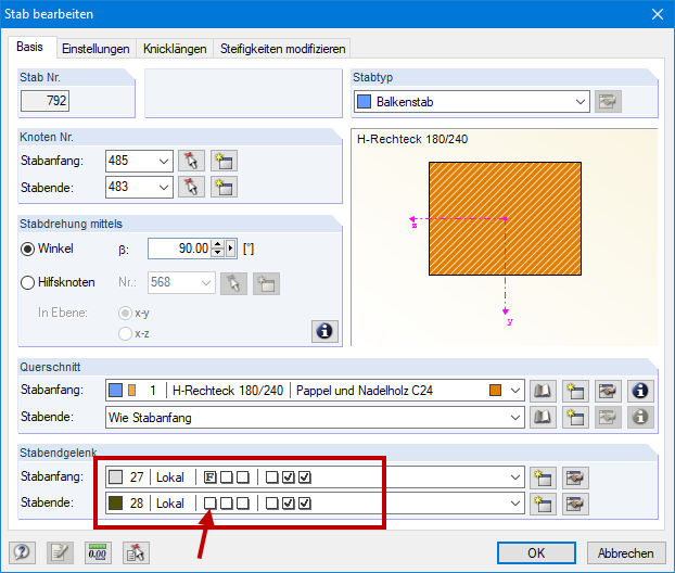Hinge with Slippage in Positive and Negative Directions on One Member End only