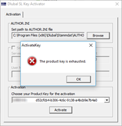 Error Message when Trying to Reactivate Activated Softlock