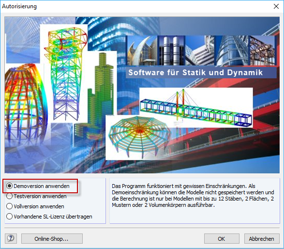 Option in Case no License has Been Used yet